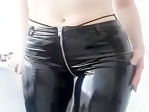 Leather Shiny Latex Pvc Vinyl Rubber Pants Leggings