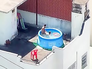 Couple filmed making love on the roof