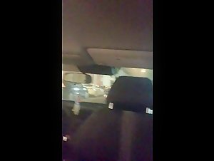 Black fucks chubby white girl in the car at night