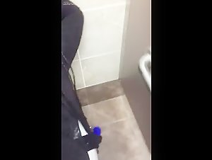 Sex on all fours in the restroom