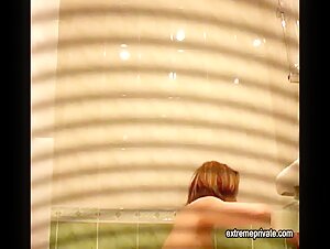 small breasted stepsister (21) spied in shower